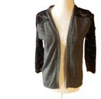 (40)- gilet t.S gris et noir, Kleding | Dames, Truien en Vesten, Ophalen of Verzenden, Zo goed als nieuw, Maat 36 (S), Grijs