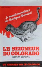 COUGAR COUNTRY vintage 1970 poster poema documentaire, Verzamelen, Ophalen of Verzenden, Zo goed als nieuw