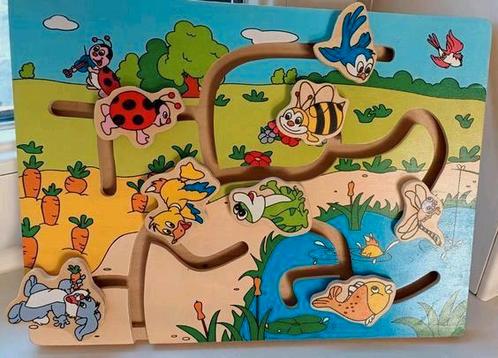 Zeldzame houten labyrinth puzzle voor peuters, Kinderen en Baby's, Speelgoed | Houten speelgoed, Zo goed als nieuw, Overige typen