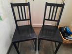 2 chaises en bois noir, Maison & Meubles, Chaises, Enlèvement, Utilisé
