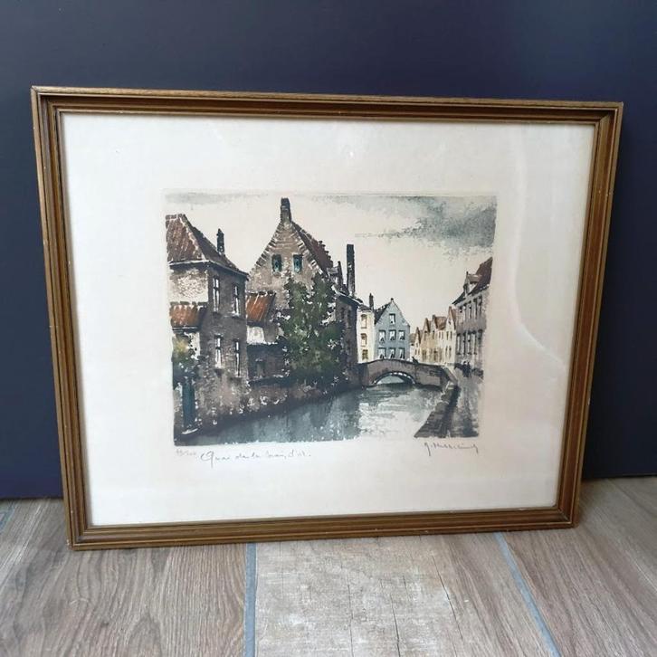 Originele ets genummerd en gesigneerd Roger Hebbelinck, Antiek en Kunst, Kunst | Etsen en Gravures, Ophalen of Verzenden