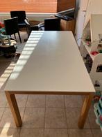 Gebruikte moderne witte eettafel voor 6-8personen, Huis en Inrichting, Ophalen, Zo goed als nieuw
