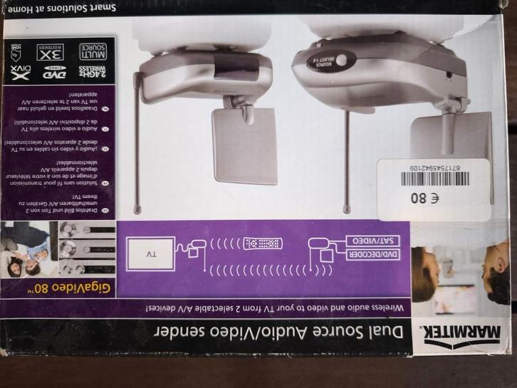 Marmitek dual source audio video sender Draadloos tv kijken, Telecommunicatie, Vaste telefoons | Handsets en Draadloos, Ophalen