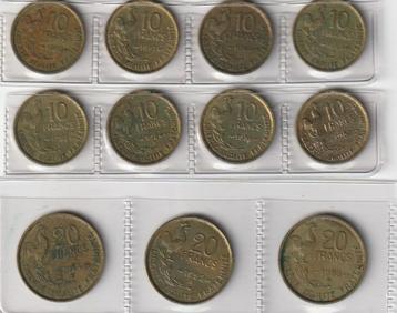 10 FRANCS - 20 FRANCS- 4ème République France beschikbaar voor biedingen