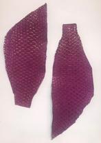 2 x cuir de poisson tilapia cuir exotique violet x argent, Hobby & Loisirs créatifs, Tissus & Chiffons, Neuf, Moins de 30 cm, Moins de 30 cm
