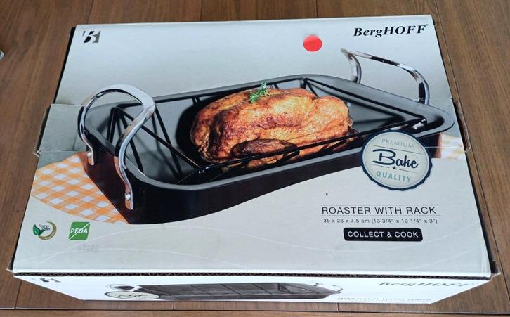 Berghoff Braadpan braadslee met rooster, Huis en Inrichting, Keuken | Potten en Pannen, Nieuw, Koekenpan of Braadpan, Aluminium