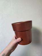 Bloempot / cachepot koper, Ophalen, Gebruikt, Aardewerk of Porselein, Oranje