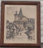 Gravure Estaing lot signe Roger hebbelinck, Antiek en Kunst, Kunst | Etsen en Gravures, Ophalen of Verzenden