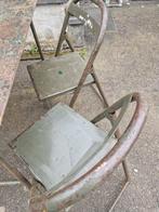 chaises pliantes industrielles noires - fer à repasser 25€ l, Enlèvement, Utilisé