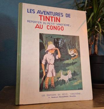  Tintin au Congo en noir et blanc–Fac-similé EO-RARE-TBE beschikbaar voor biedingen