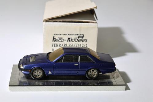 Heco 1/43 ref 197 Ferrari 365 GT4 2+2 blauw, Hobby en Vrije tijd, Modelauto's | 1:43, Gebruikt, Auto, Overige merken, Ophalen of Verzenden