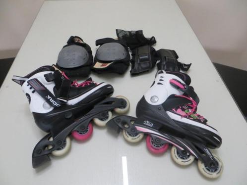 Inlineskates Hudora voor kids maat 34-37 met bescherming, Kinderen en Baby's, Speelgoed | Buiten | Rolschaatsen, Zo goed als nieuw