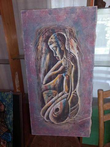 Afrikaans schilderij, Antiek en Kunst, Ophalen