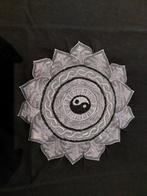 Zwarte T shirt Nepal met yin yang mandala geborduurd, Gedragen, Ophalen of Verzenden