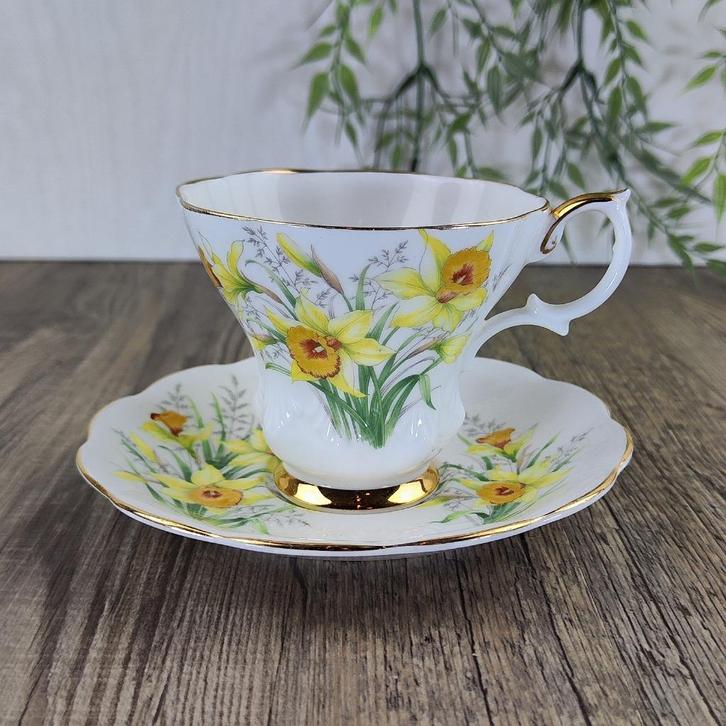 Royal Albert Friendship Kop en Schotel Daffodil, Antiek en Kunst, Antiek | Servies los, Ophalen of Verzenden