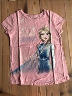 Roze Frozen II t-shirt, maat 134, Comme neuf, Enlèvement ou Envoi