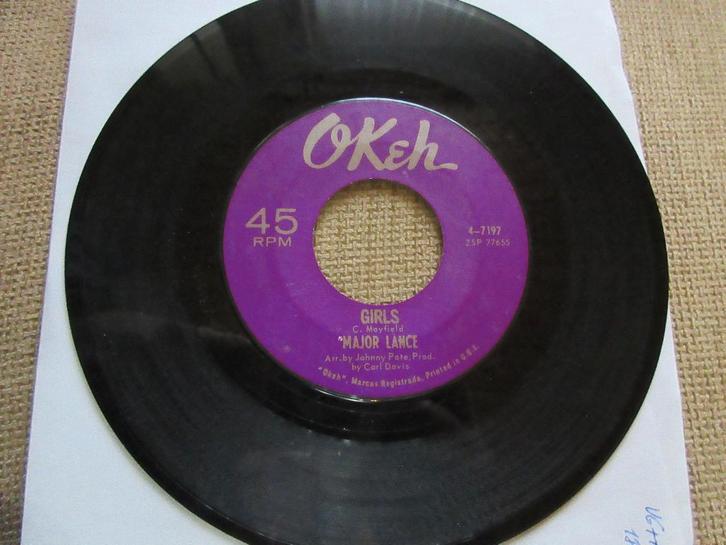 Major Lance ‎– Girls / It Ain't No Use, CD & DVD, Vinyles Singles, Utilisé, Single, R&B et Soul, 7 pouces, Enlèvement ou Envoi