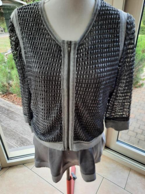 Mooi set top + vest EVA KAYAN - M, Kleding | Dames, Truien en Vesten, Zo goed als nieuw, Maat 38/40 (M), Grijs, Ophalen of Verzenden