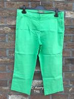 D'Auvry pantacourt vert T46 très bon état, Vêtements | Femmes, Culottes & Pantalons, Vert, Porté, Taille 46/48 (XL) ou plus grande
