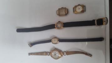 Lot 5 vintage dameshorloges beschikbaar voor biedingen