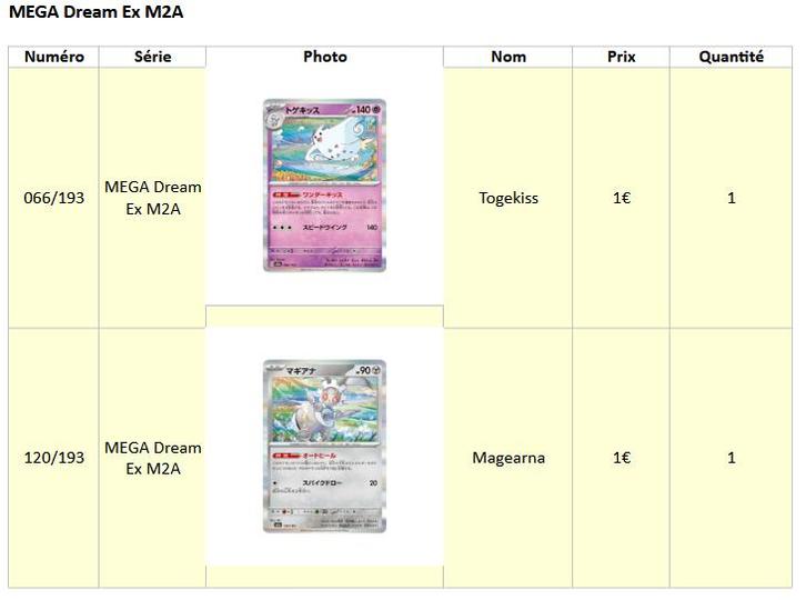 Cartes Pokémon MEGA Dream Ex M2A (japonaises), Hobby en Vrije tijd, Verzamelkaartspellen | Pokémon, Zo goed als nieuw, Losse kaart