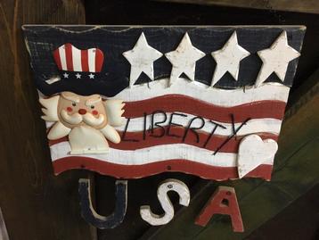 Panneau en bois USA - déco < style vintage beschikbaar voor biedingen