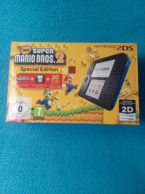 Nintendo 2ds Mario edition + trousse, Games en Spelcomputers, Spelcomputers | Nintendo 2DS en 3DS, Zo goed als nieuw, 2DS, Ophalen