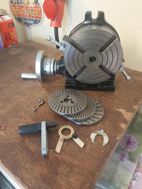 Verdeeltafel 150 mm, freeshouders en kleine verdeelkop, Doe-het-zelf en Bouw, Draaibanken, Zo goed als nieuw, Freesbank, Minder dan 500 mm