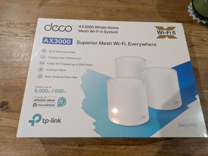 Wifi versterker TP-Link Deco X50 (3-pack), Computers en Software, WiFi-versterkers, Nieuw, Ophalen of Verzenden