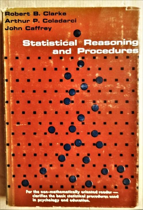 Statistical Reasoning and Procedures - 1965 - Robert Clarke,, Boeken, Economie, Management en Marketing, Gelezen, Management, Verzenden