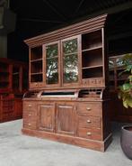 Antieke Grutterskast | Teak Winkelkast | Bolle klep #2323, Antiek en Kunst, Ophalen of Verzenden