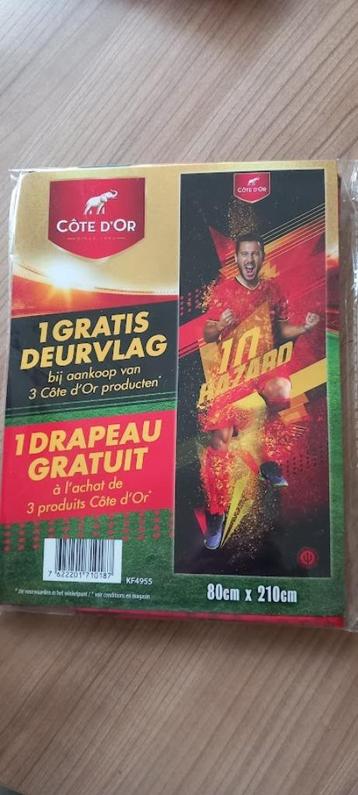 Deurvlag Rode Duivels. Eden Hazard. Nieuw. 210 x 80 cm beschikbaar voor biedingen