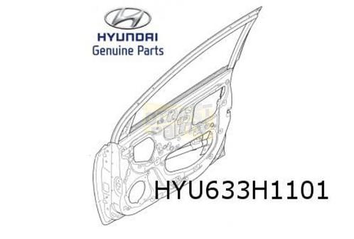 Hyundai i10 (1/14-2/20)  voorportier links (te spuiten) Orig, Auto-onderdelen, Carrosserie, Deur, Hyundai, Nieuw, Ophalen of Verzenden