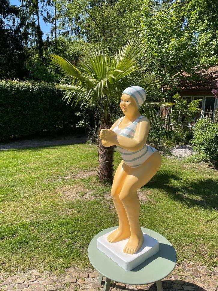 Duikende dame jacuzzi tuin, zwembad, vijver 115cm, Tuin en Terras, Tuinbeelden, Nieuw, Mensenbeeld, Kunststof, Ophalen