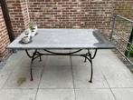 Tuintafel blauwe steen, Ophalen, Gebruikt