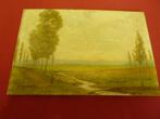 Schilderij op paneel ( hout ) F. Serras, Antiek en Kunst, Kunst | Schilderijen | Klassiek, Ophalen of Verzenden