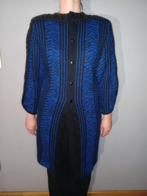 Vintage wollen vest, Kleding | Dames, Truien en Vesten, Zo goed als nieuw, Maat 38/40 (M), Blauw, Ophalen of Verzenden
