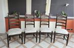 Stoelen massief eik, Huis en Inrichting, Ophalen, Bruin, Zo goed als nieuw, Rustiek / landelijk