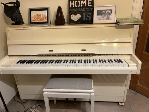 White Samick piano, Muziek en Instrumenten, Piano's, Gebruikt, Piano, Wit, Hoogglans, Ophalen