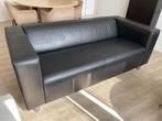 Canapé cuir noir IKEA, 150 à 200 cm, Comme neuf, Banc droit, Moderne