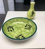 Mooie fruitschaal met bijpassend vaasje, Huis en Inrichting, Keuken | Servies, Ophalen, Zo goed als nieuw