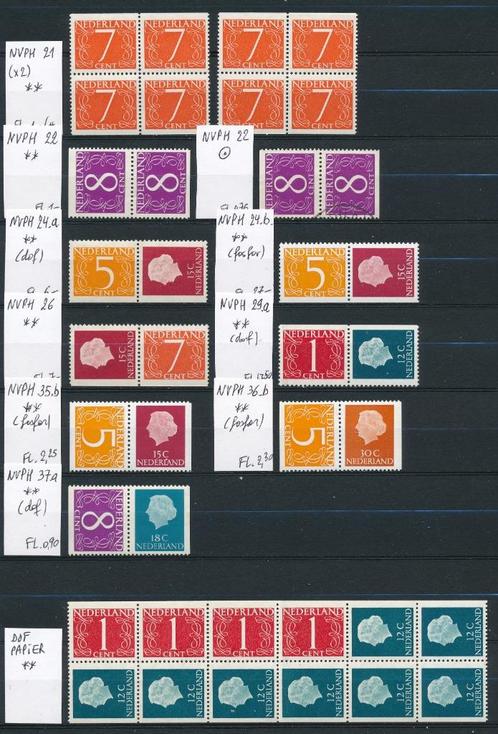 Nederland interessant lot van samendrukken uit boekjes, Postzegels en Munten, Postzegels | Nederland, Postfris, Na 1940, Ophalen of Verzenden