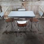 Formica tafel en 4 bijhorende stoelen., Huis en Inrichting, Ophalen, Gebruikt