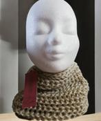 col sjaal creme glimmend one size, Kleding | Dames, Mutsen, Sjaals en Handschoenen, Ophalen of Verzenden, Nieuw, Sjaal