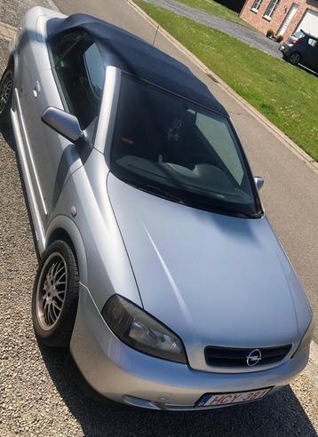 Opel Astra Cabrio Bertone 1.6 benzine/LPG - 2002, Autos, Cuir, Argent ou Gris, Achat, Cabriolet