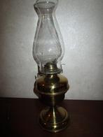 petroleumlamp in koper autenthiek Belgica glas, Antiquités & Art, Enlèvement