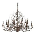Kroonluchter Leclercq & Bouwman Elegance 16 lichts rustiek, Ophalen, Metaal