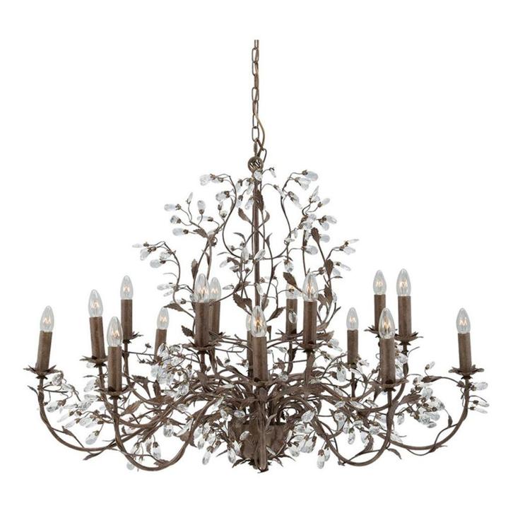Kroonluchter Leclercq & Bouwman Elegance 16 lichts rustiek, Huis en Inrichting, Lampen | Kroonluchters, Metaal, Ophalen