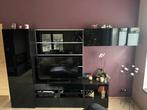 Ensemble meuble TV et rangements noir laqué Ikea Besta, 25 à 50 cm, 200 cm ou plus, Utilisé, Autres essences de bois