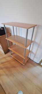 Stevig, houten rek met 4 legplanken, Huis en Inrichting, Kasten | Stellingkasten, Ophalen, Zo goed als nieuw